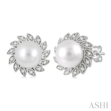 Pearl & Diamond Fashion Earrings